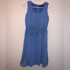 (S) Vintage Blue LuLu's Dress with Lace/Crochet Design at the Waist